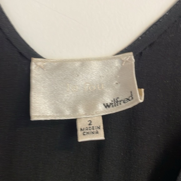 Silk Black Dress, size 2 - Picture 3 of 4